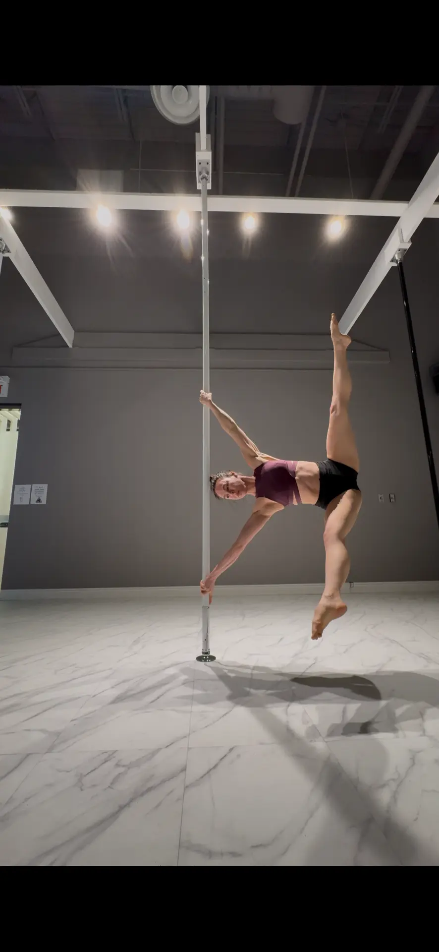 Ira in a controlled pole hold